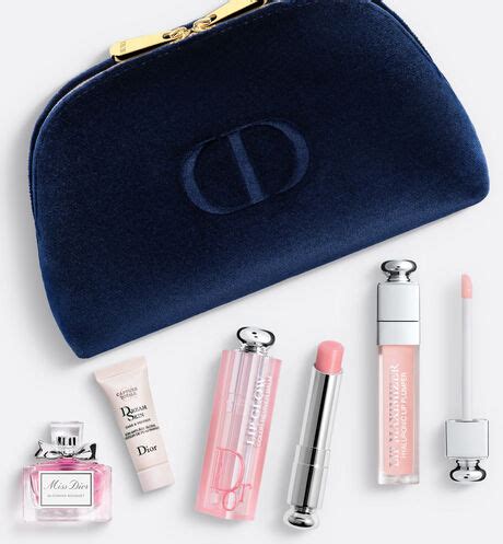 dior makeup bag blue
